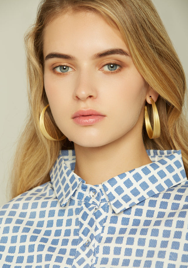 Multi-slim Gathered Hoops Earrings - ownthelooks-Development