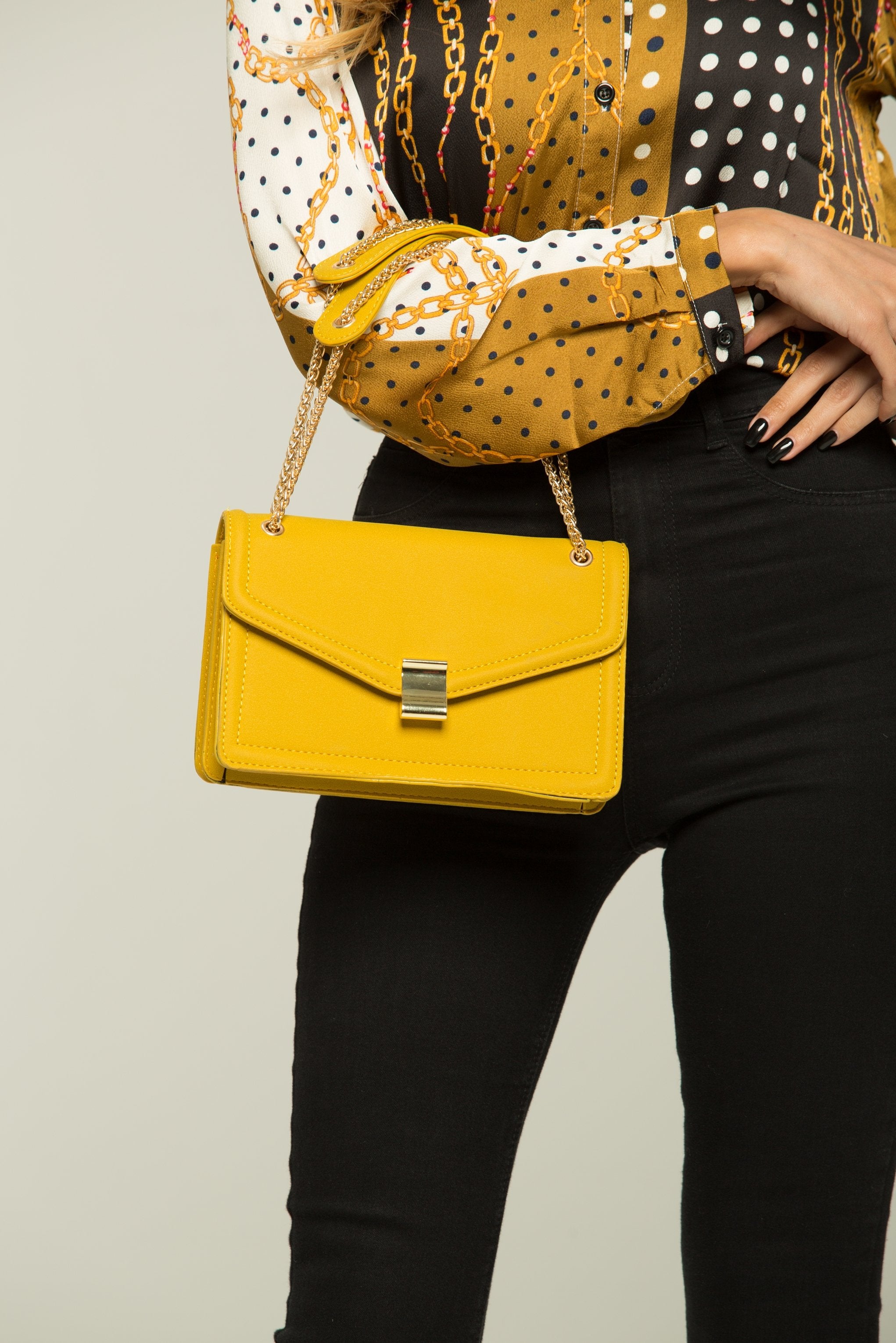 Mustard Yellow Frame Sling Bag - ownthelooks-Development
