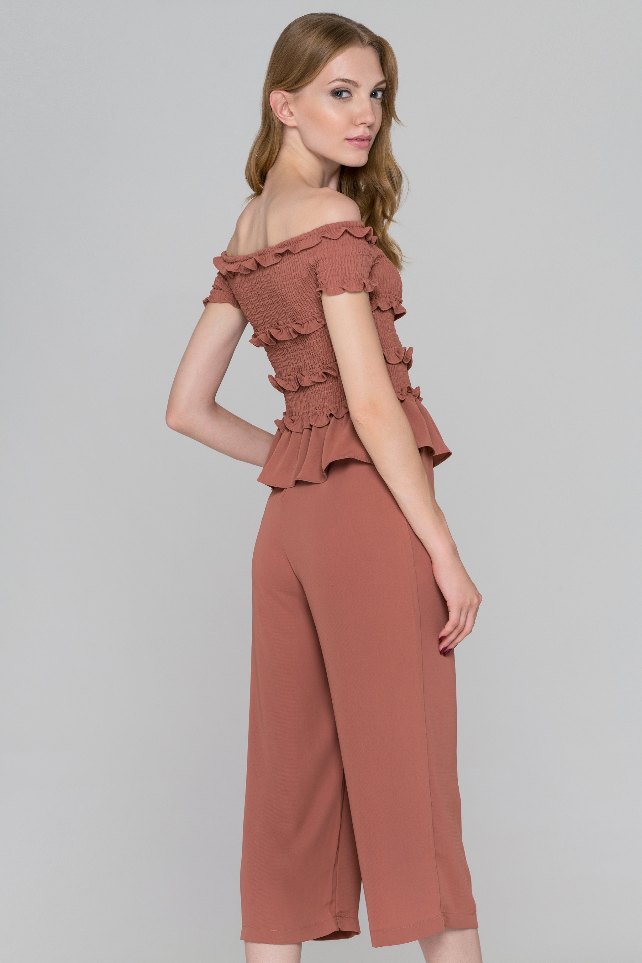 Penny Smocked Ruffle Top Co-ord Set - ownthelooks-Development