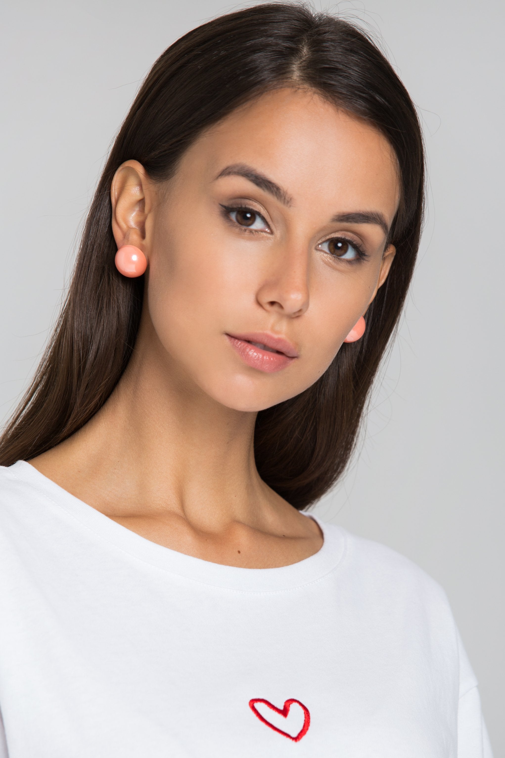 Pink Pearl Button Earrings - ownthelooks-Development