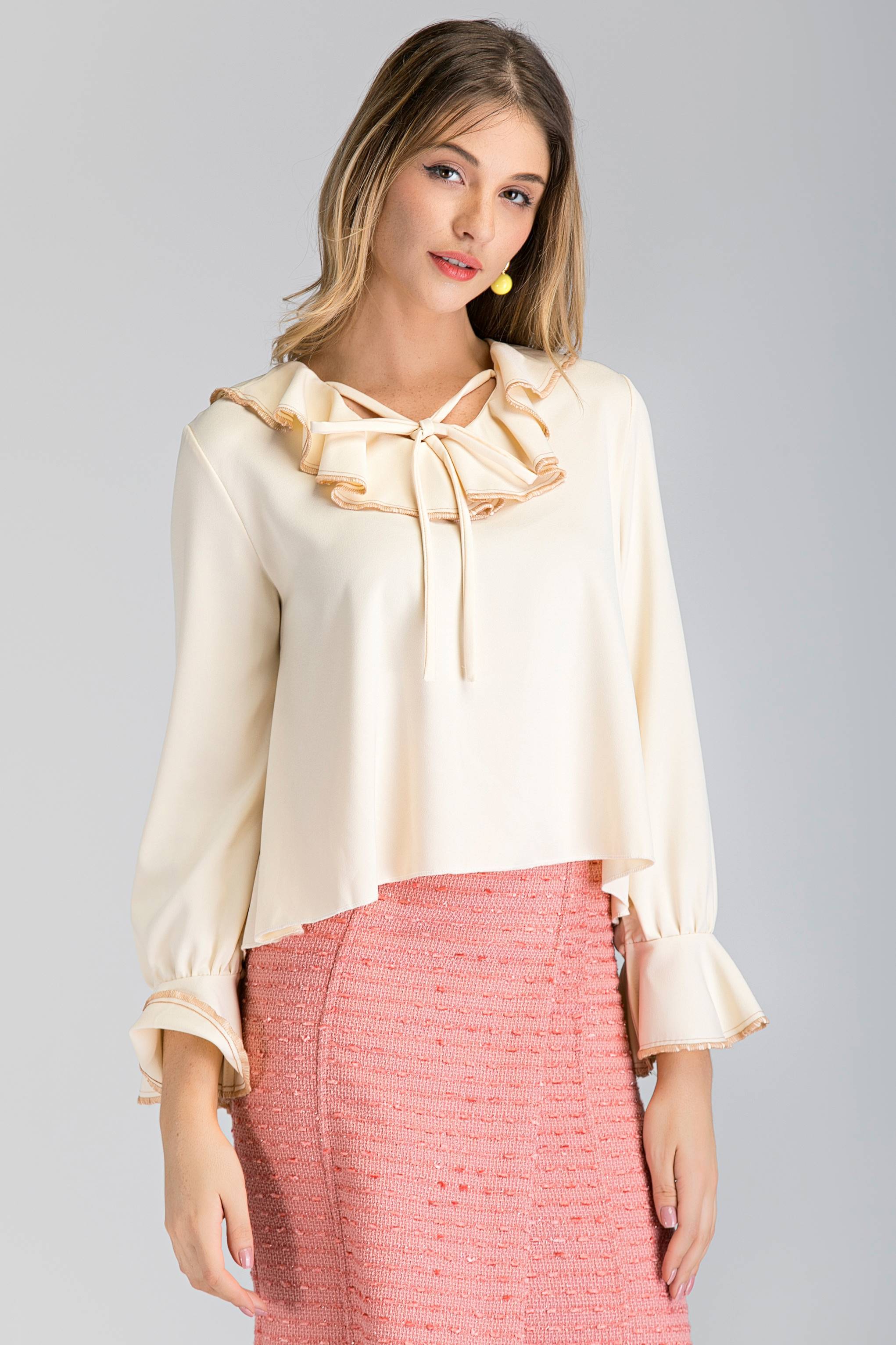 Pink Tweed and Ruffled Champagne Set - ownthelooks-Development