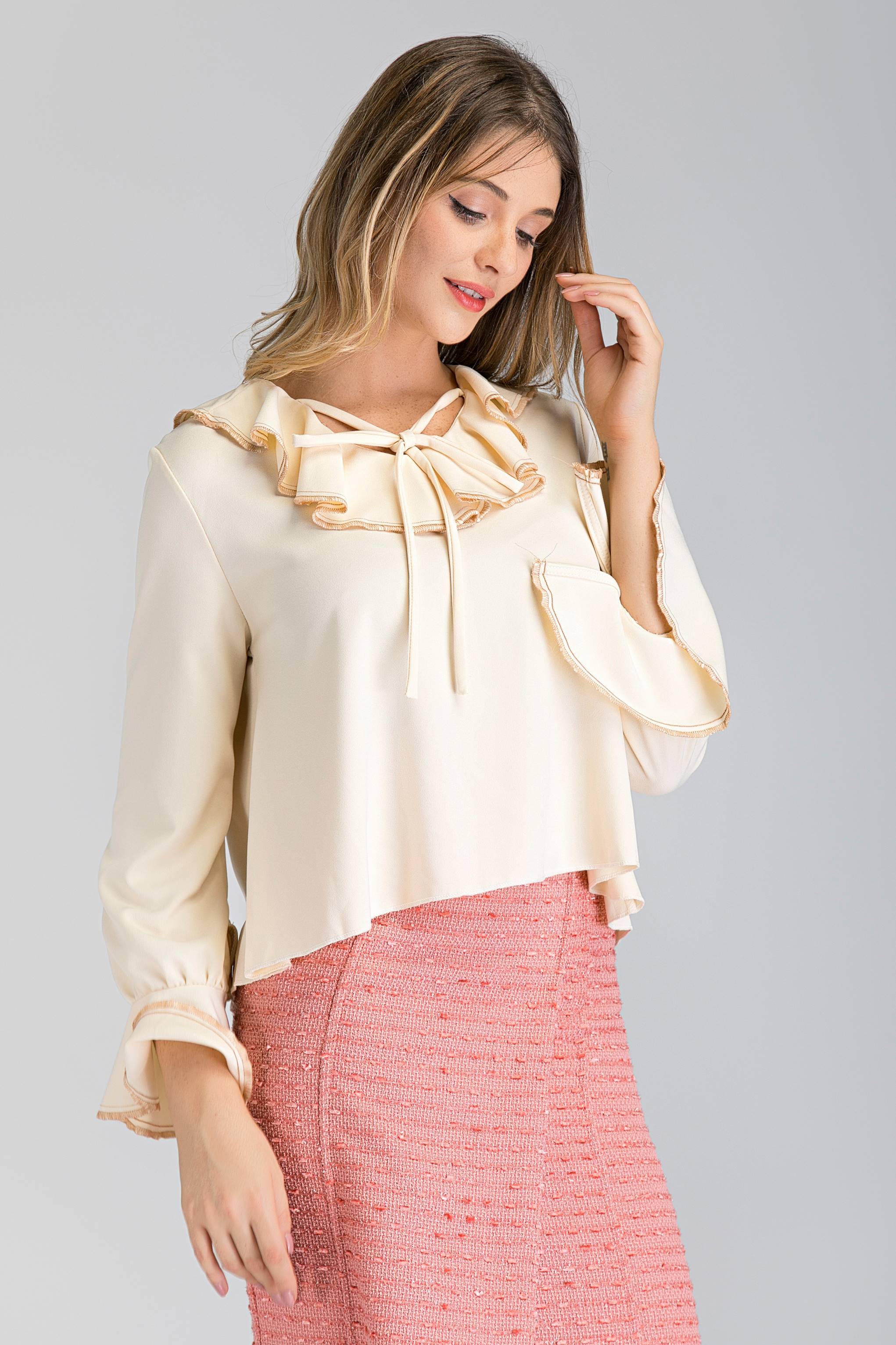 Pink Tweed and Ruffled Champagne Set - ownthelooks-Development