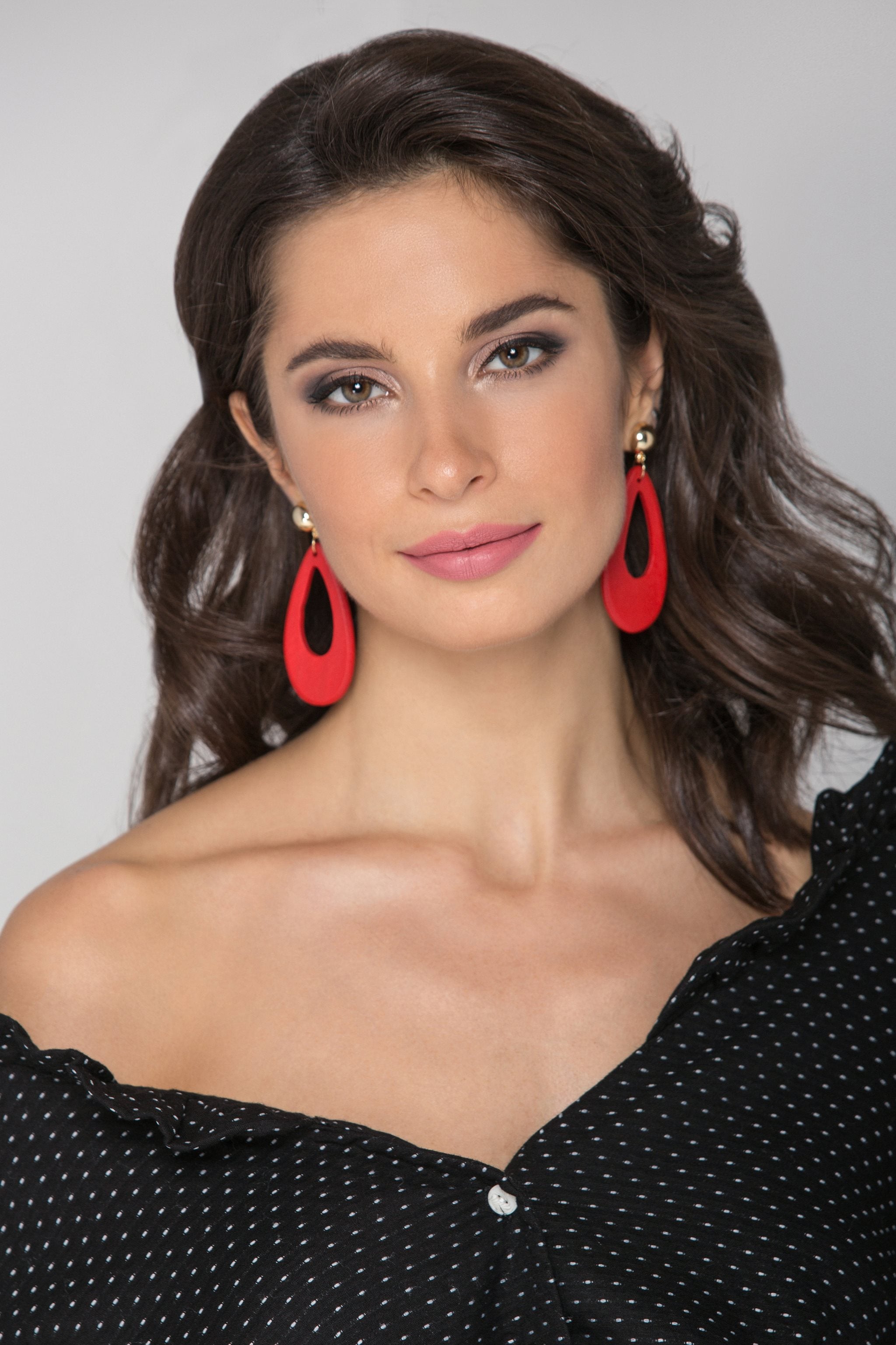 Red Oval Wood Earrings - ownthelooks-Development