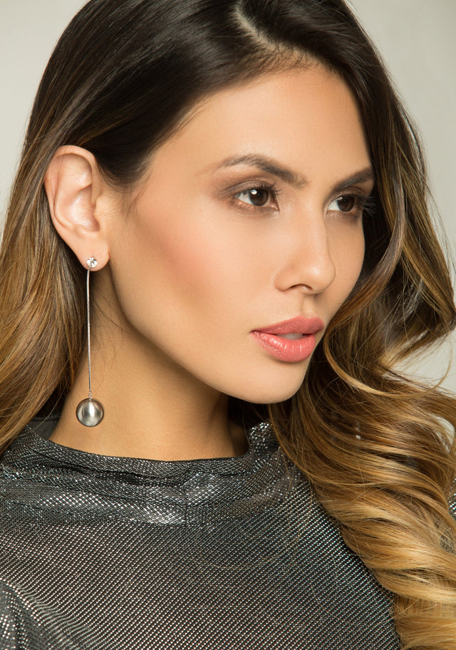 Round Metallic Hardware Drop Earrings - ownthelooks-Development