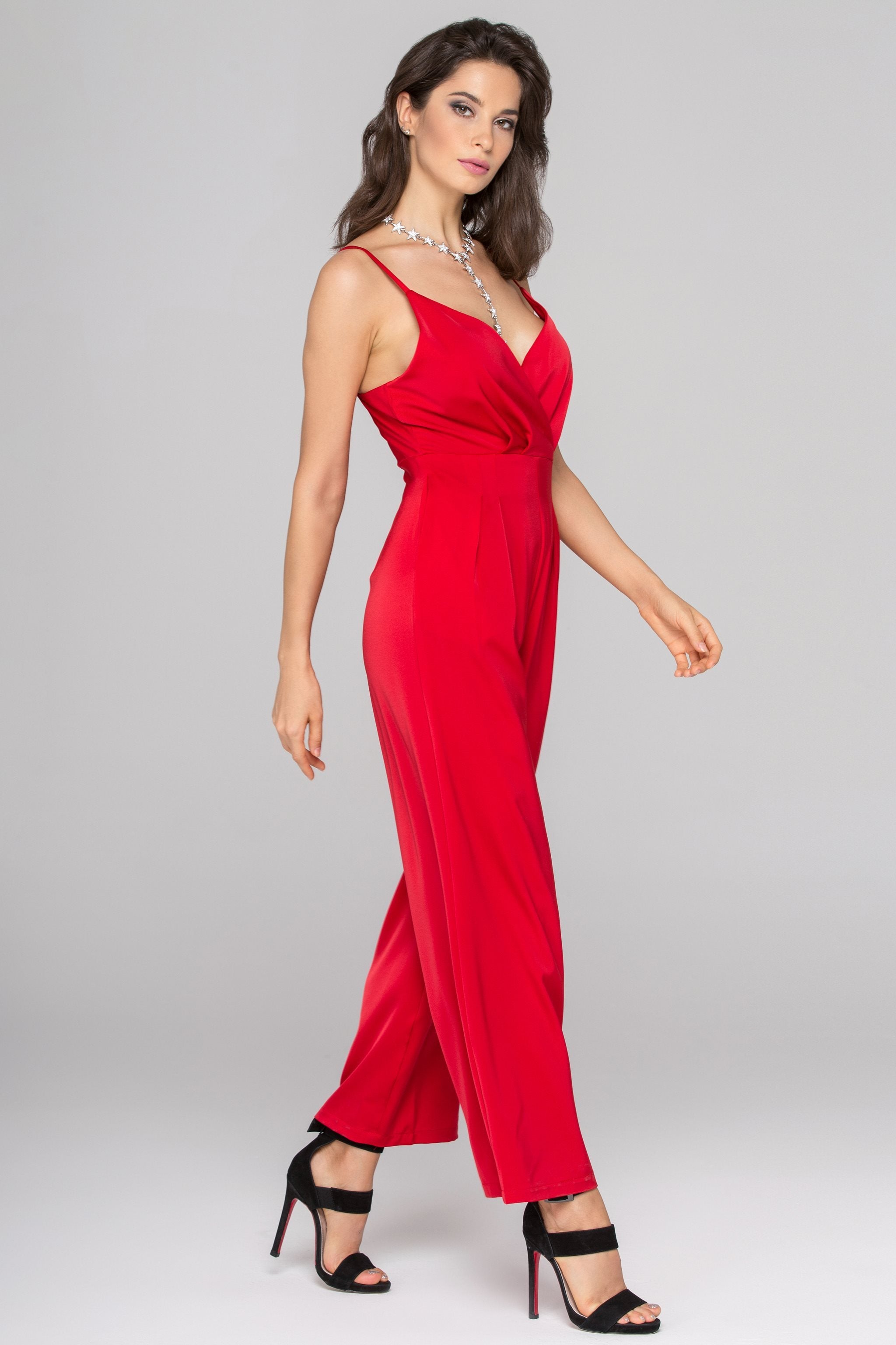 Ruby Red Silk Jumpsuit - ownthelooks-Development