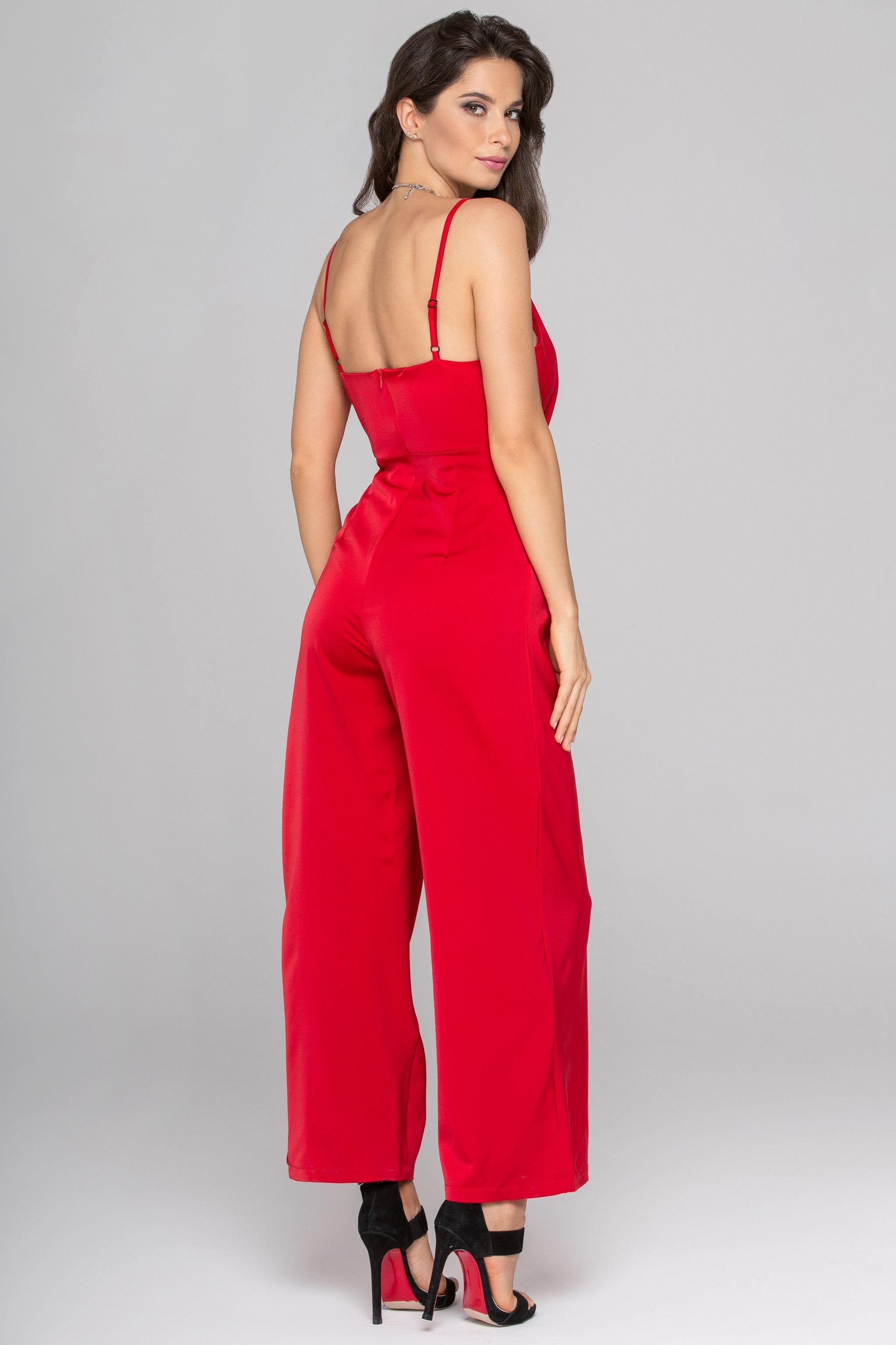 Ruby Red Silk Jumpsuit - ownthelooks-Development