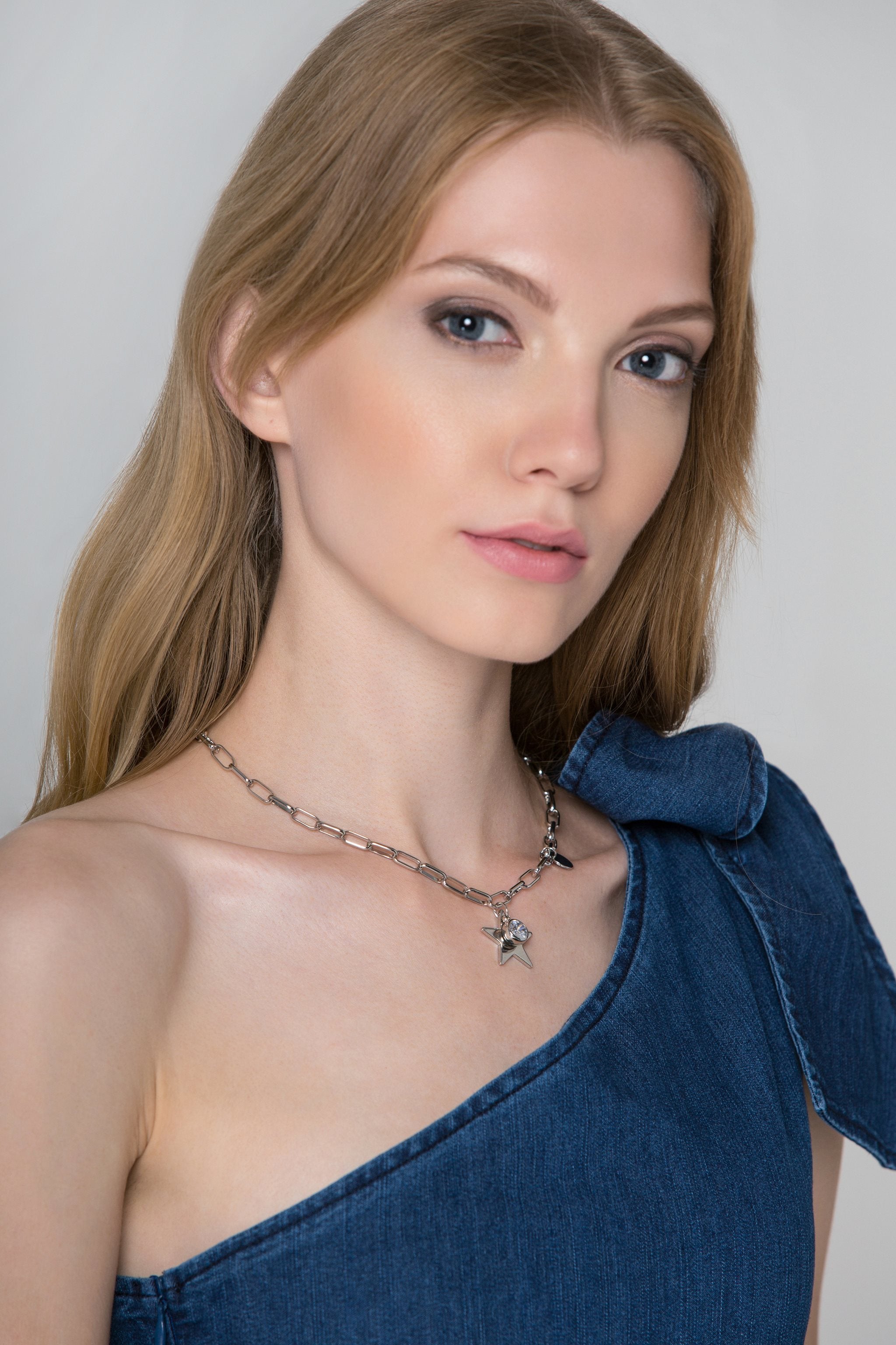 Silver Chain Star Charm Necklace - ownthelooks-Development