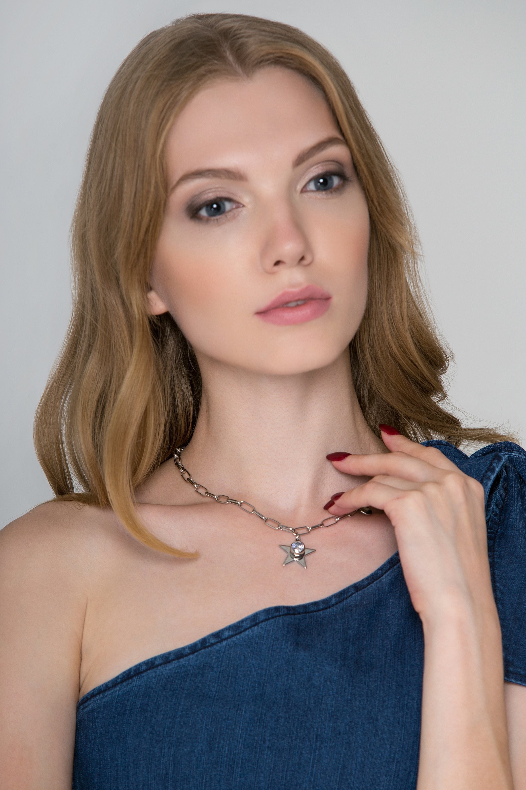 Silver Chain Star Charm Necklace - ownthelooks-Development