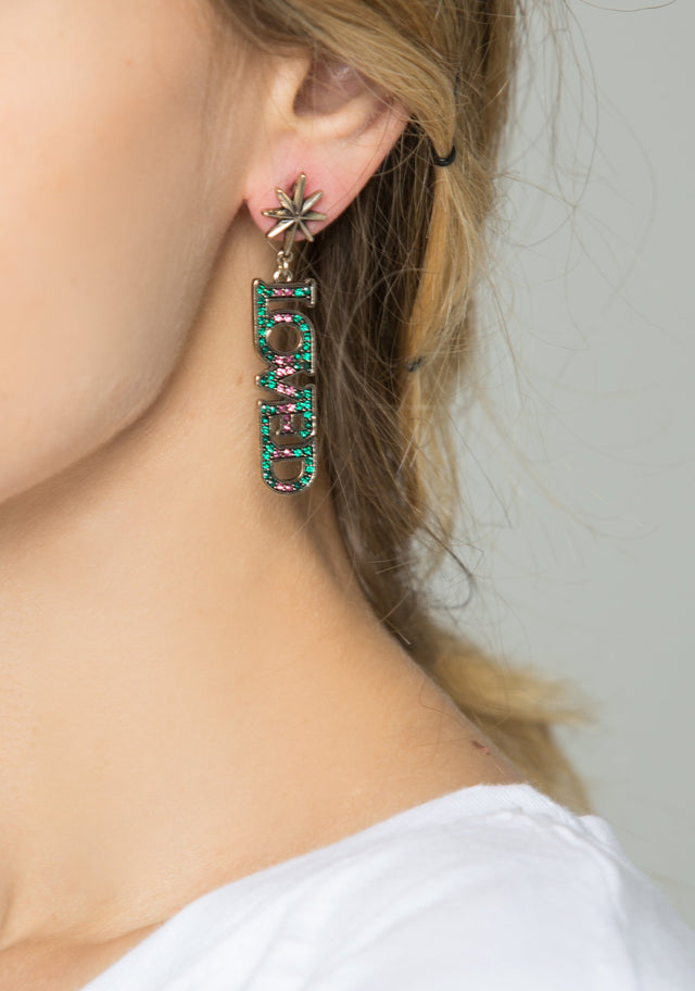 Silver Sun-kissed LOVED Earrings - ownthelooks-Development