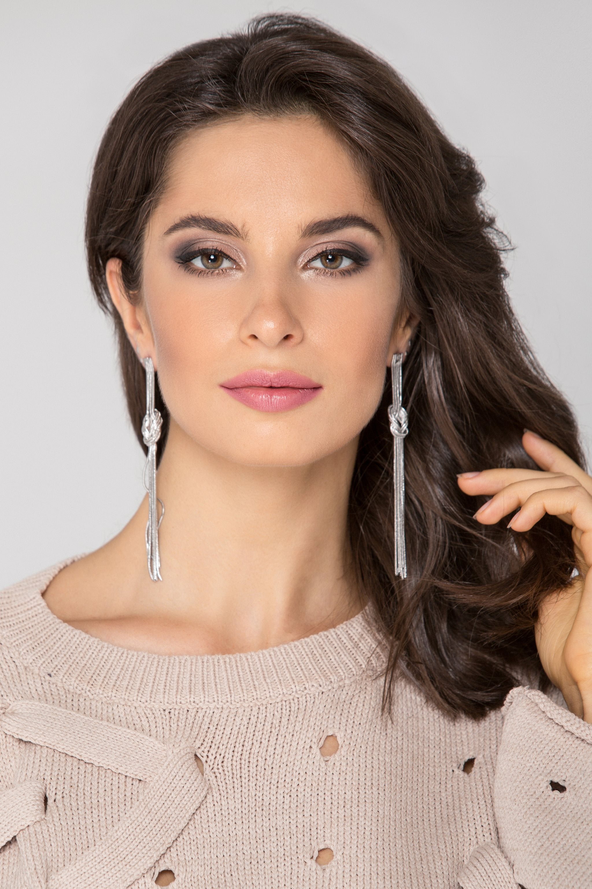 Silver Tassel Knot Earrings - ownthelooks-Development