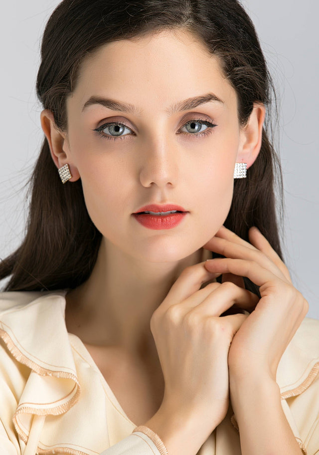 Square Stud Earrings - ownthelooks-Development