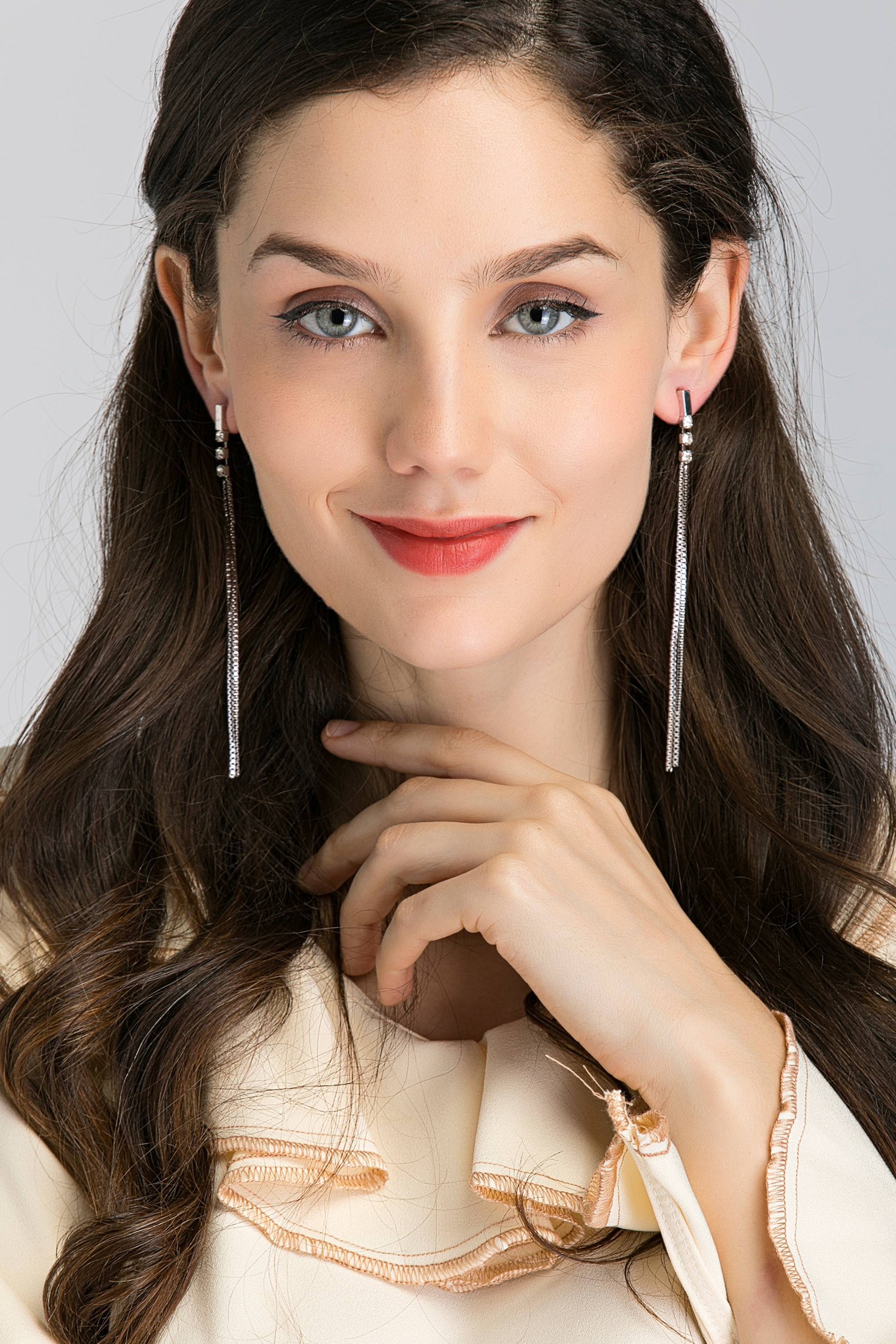 Three Stud Long Tassel Earrings - ownthelooks-Development