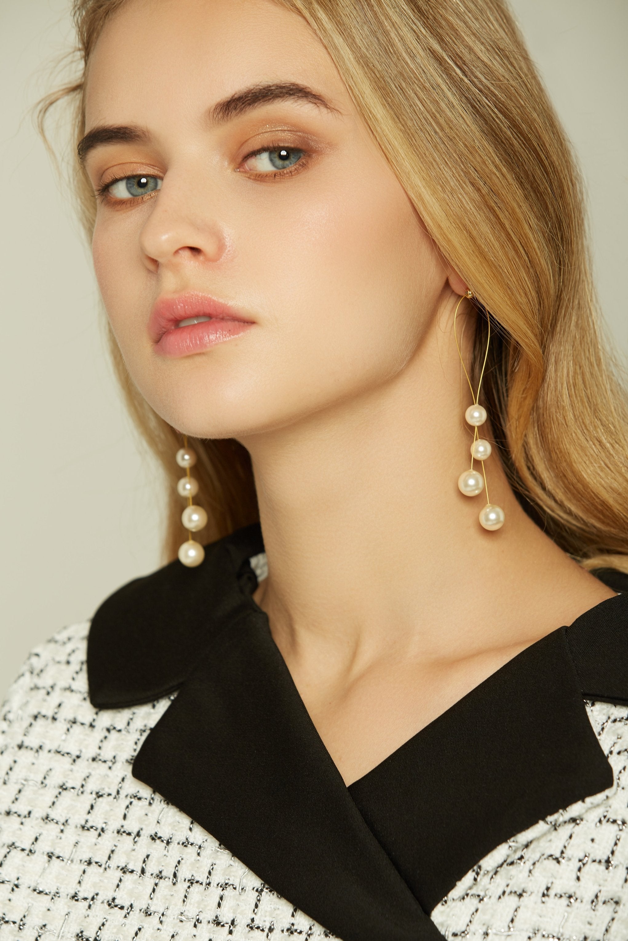 Tiered Faux Pearl Drop Earrings - ownthelooks-Development