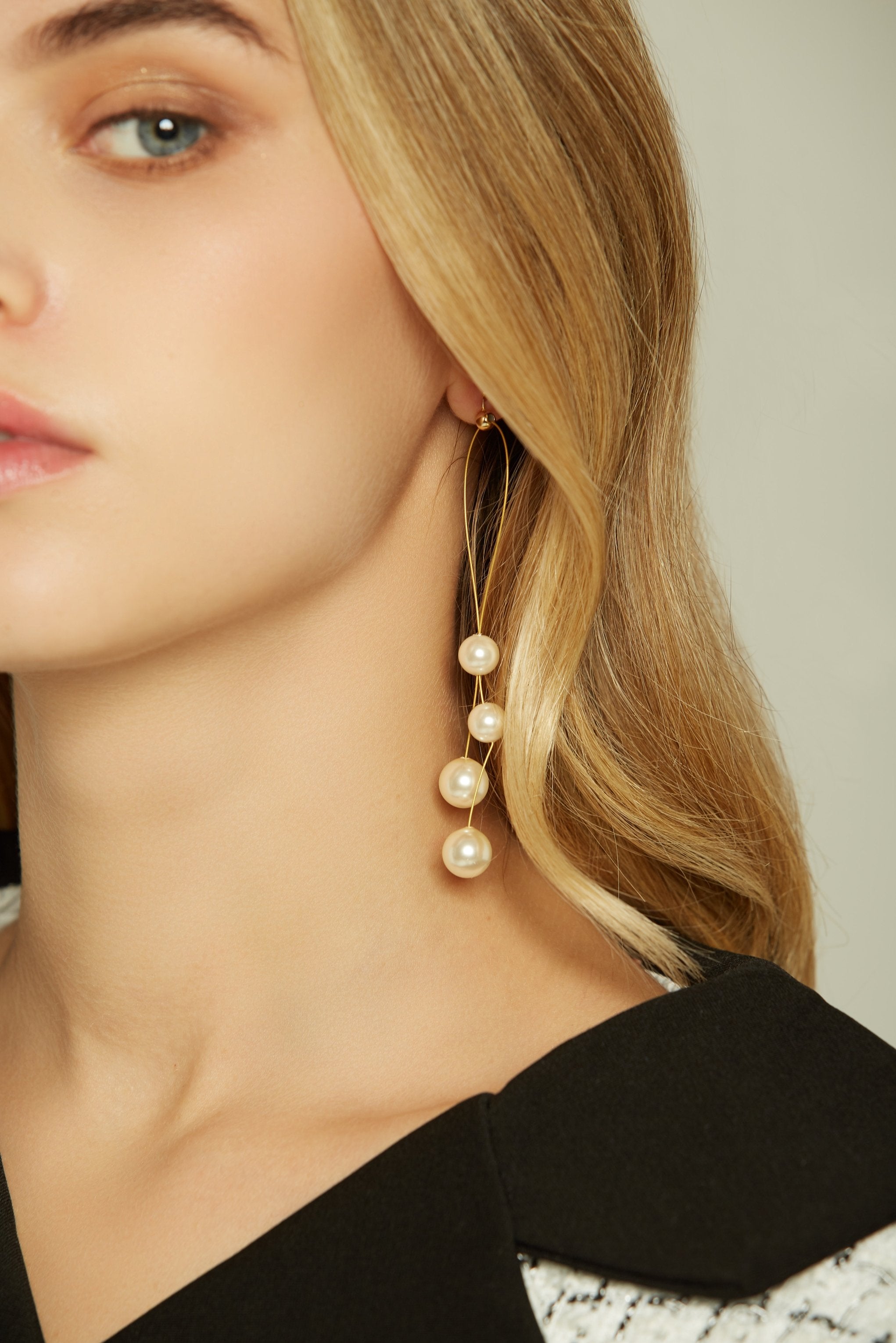 Tiered Faux Pearl Drop Earrings - ownthelooks-Development