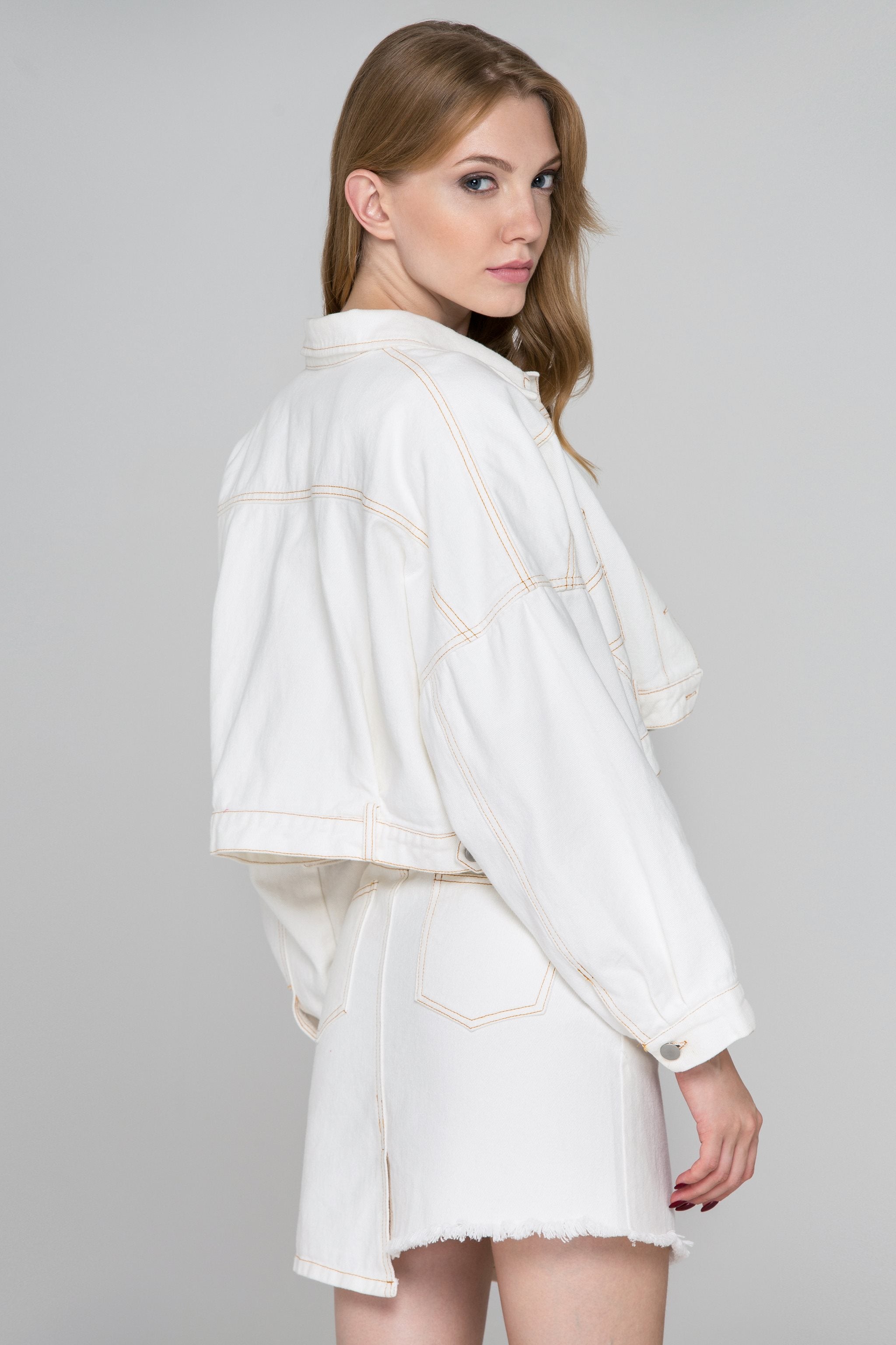 White Denim Skirt - ownthelooks-Development