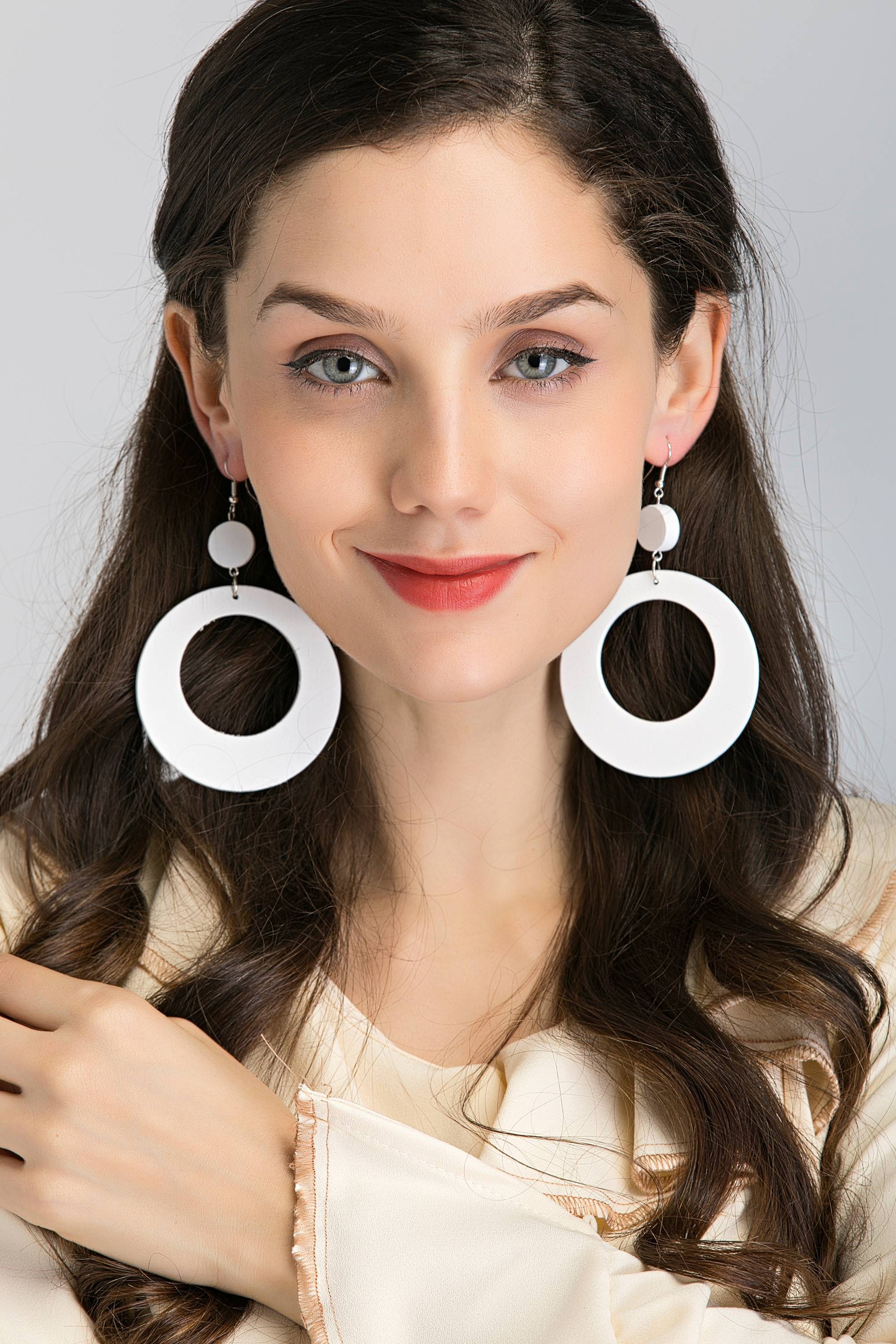 White Hoops Earrings - ownthelooks-Development