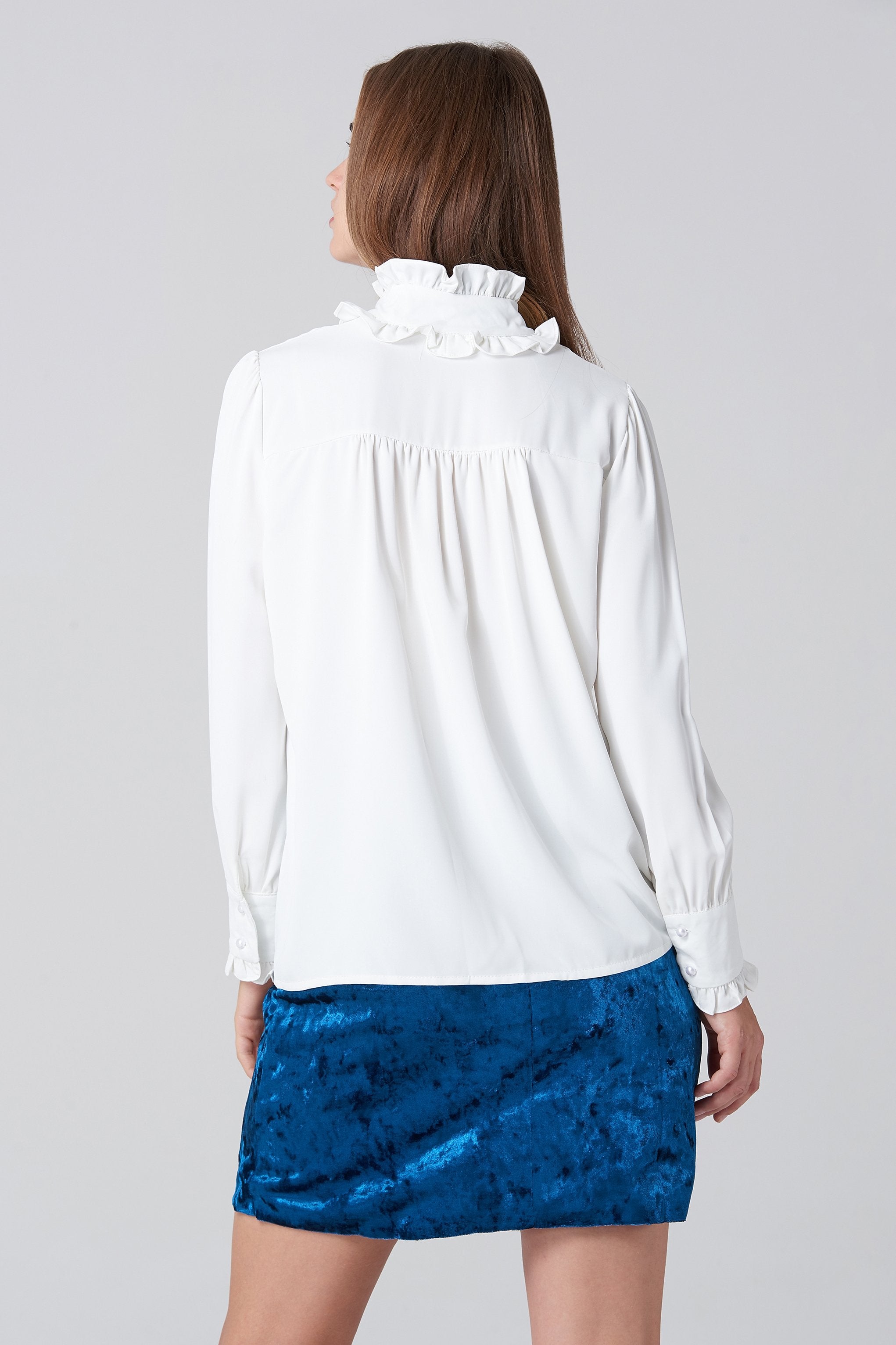 White Vintage Sleeve Top - ownthelooks-Development