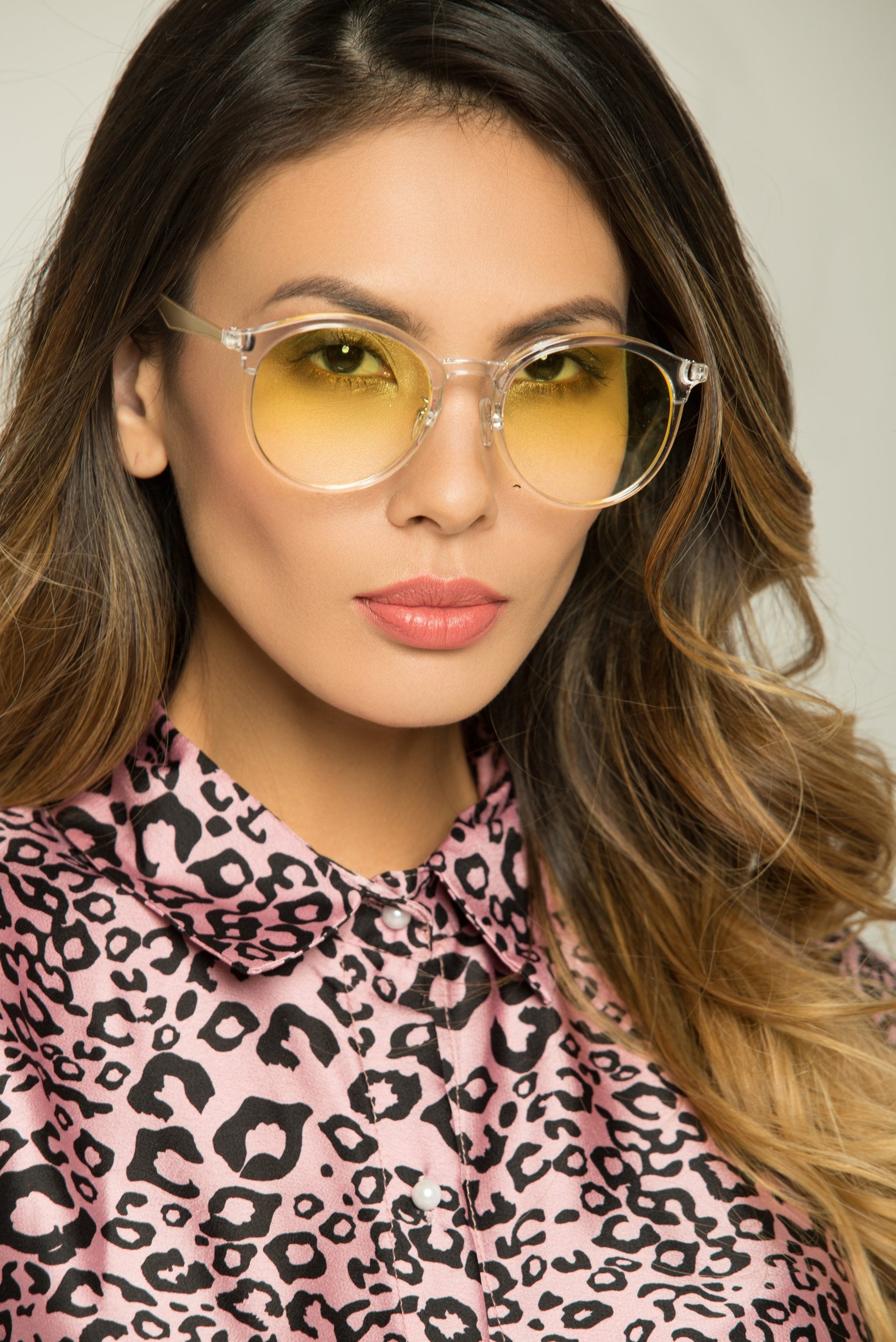 Yellow Gradient Lens Round Sunglasses - ownthelooks-Development