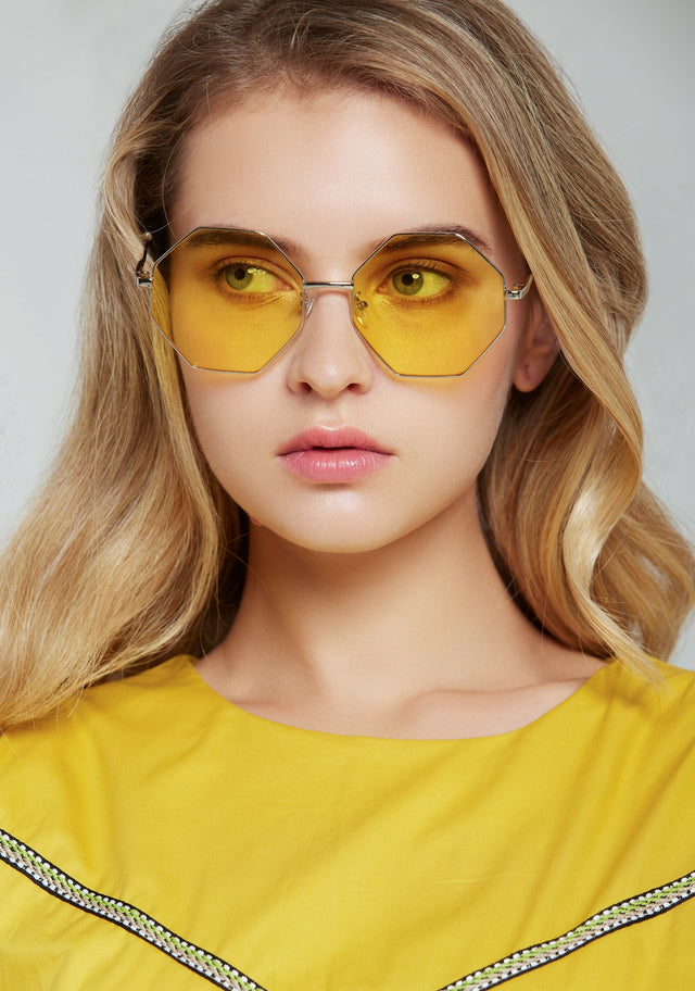 Yellow Lens Octagon Sunglasses - ownthelooks-Development