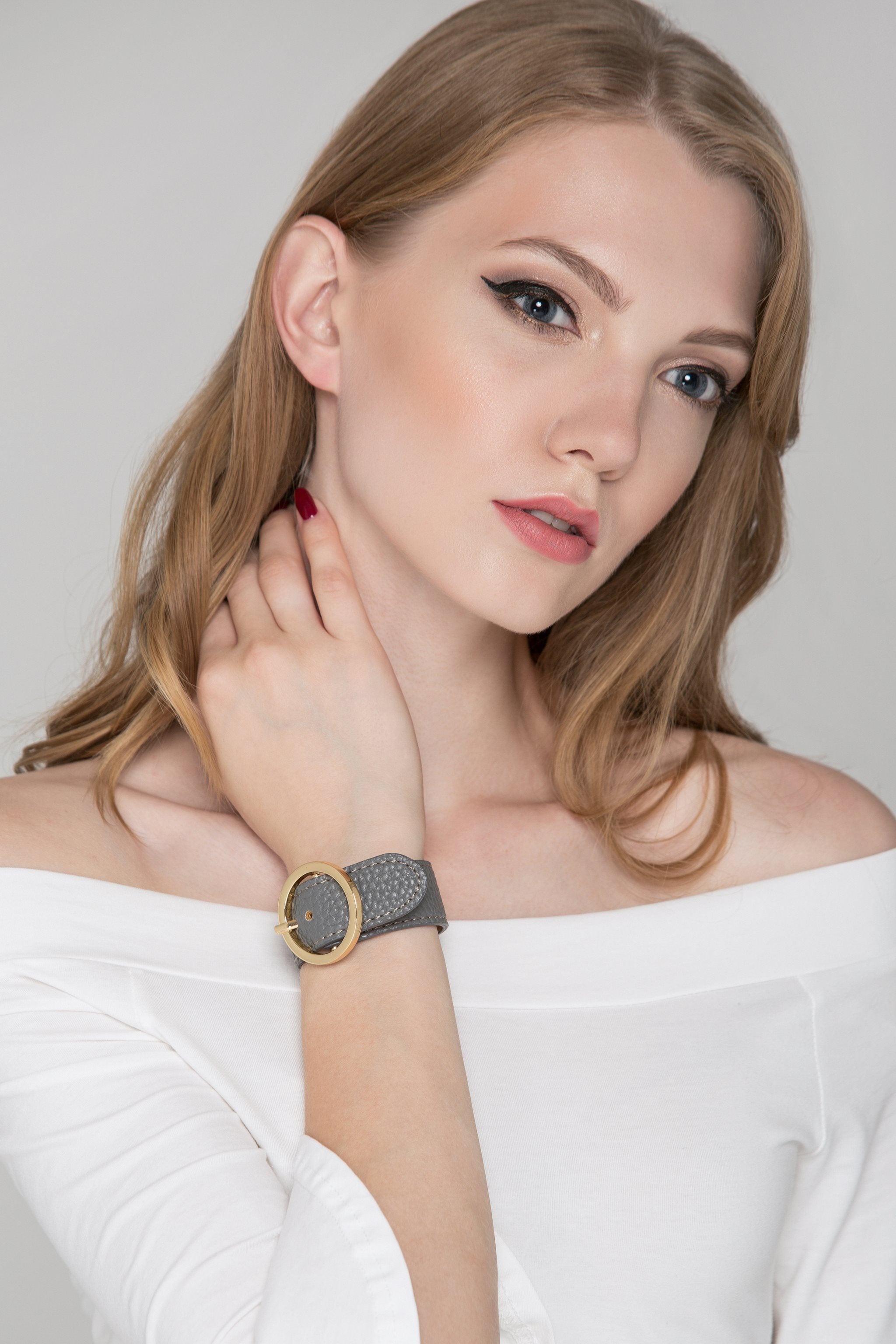 Grey Gold Ring Buckle Bracelet - ownthelooks-Development