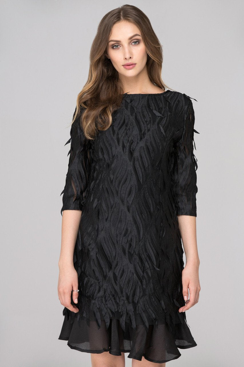 Black Crow Sleeved Midi Dress - ownthelooks-Development