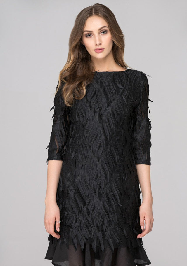 Black Crow Sleeved Midi Dress - ownthelooks-Development