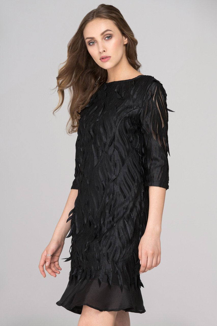 Black Crow Sleeved Midi Dress - ownthelooks-Development