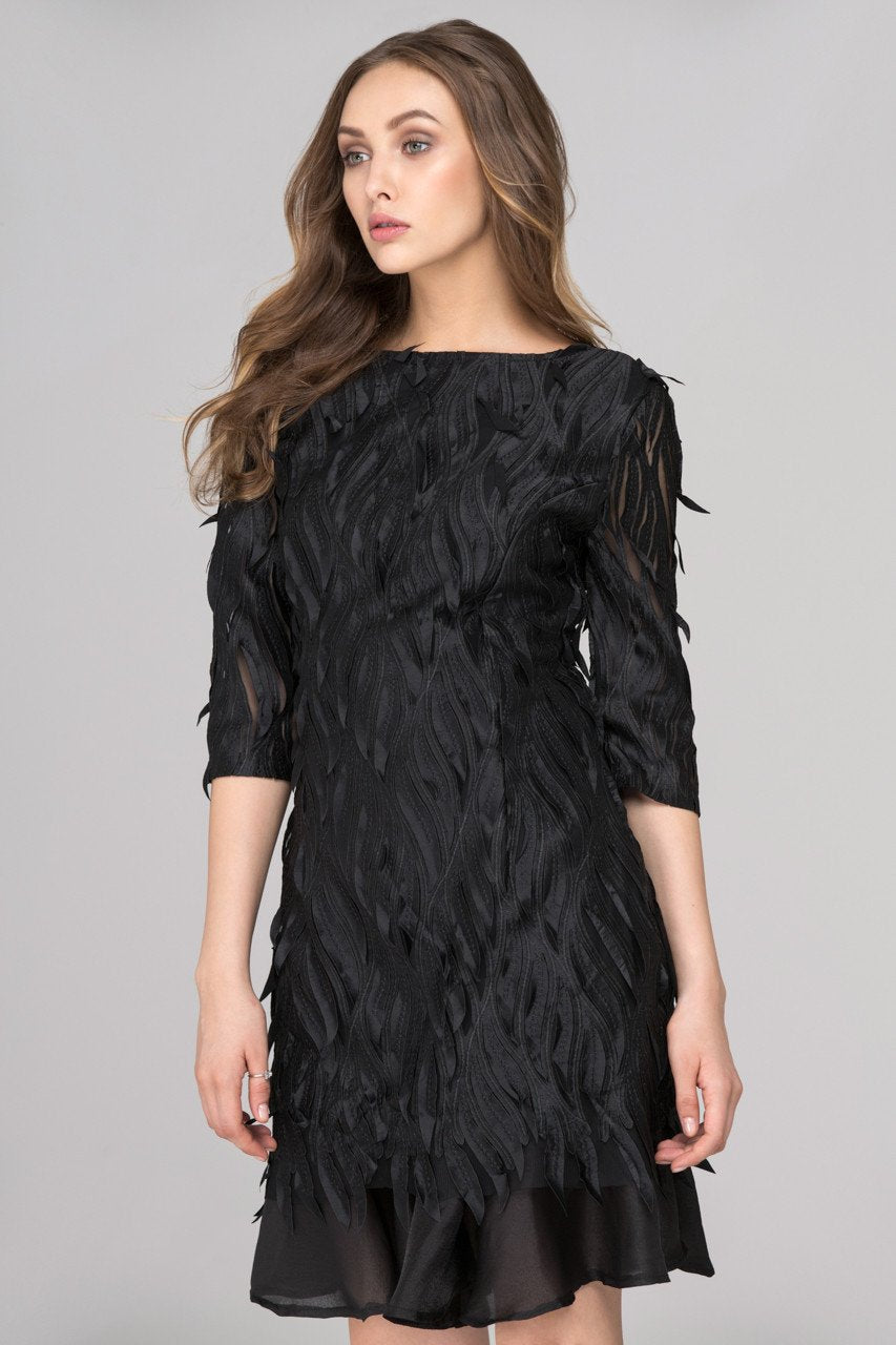 Black Crow Sleeved Midi Dress - ownthelooks-Development