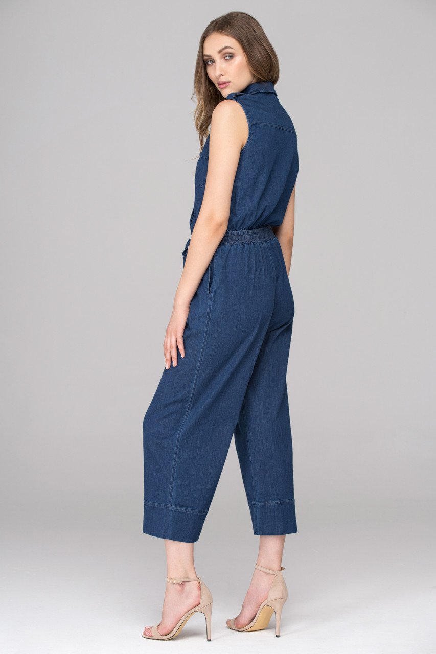 Denim Sleeveless Jumpsuit - ownthelooks-Development