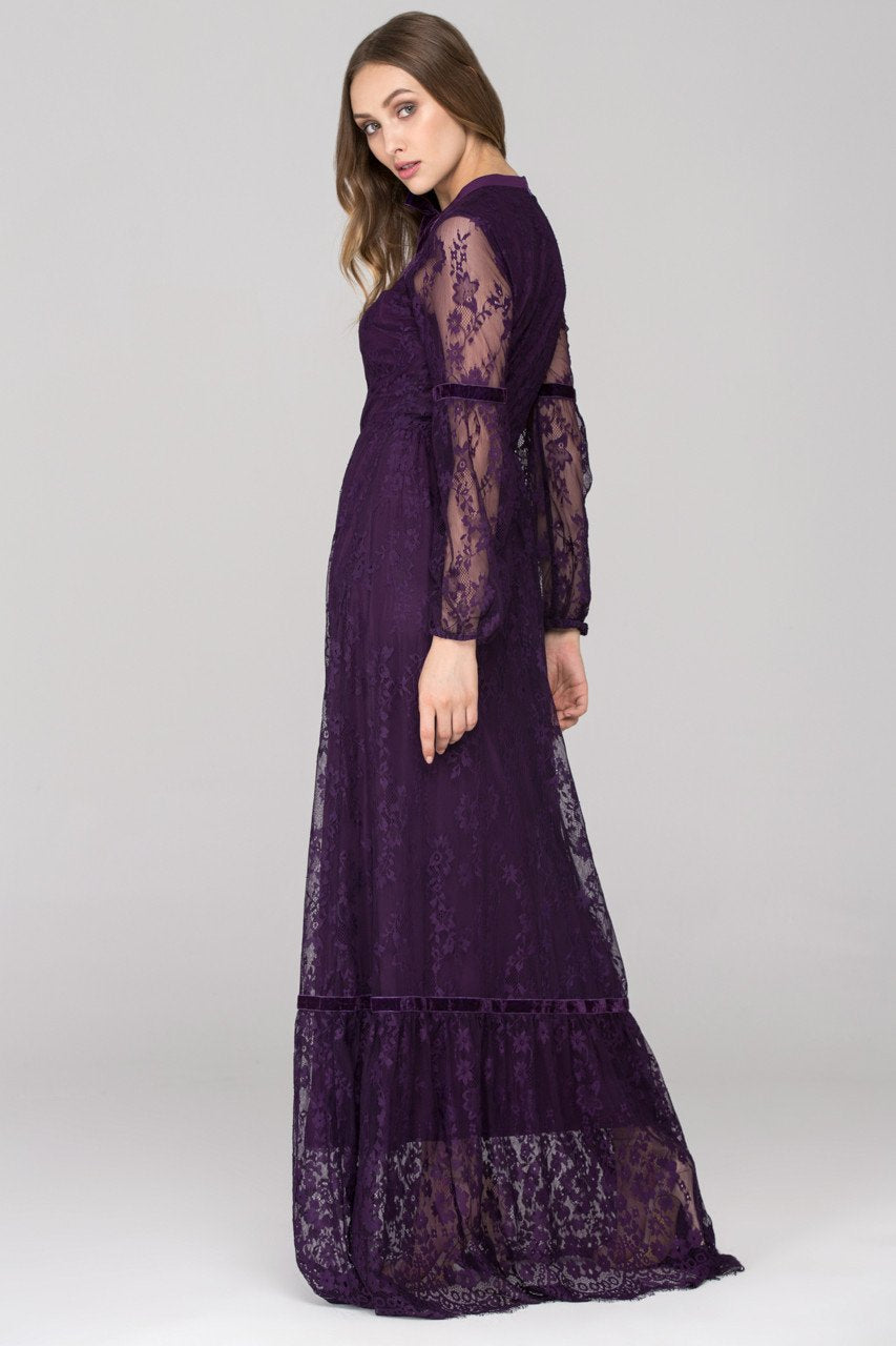 Lady Violet Lace Maxi Dress - ownthelooks-Development