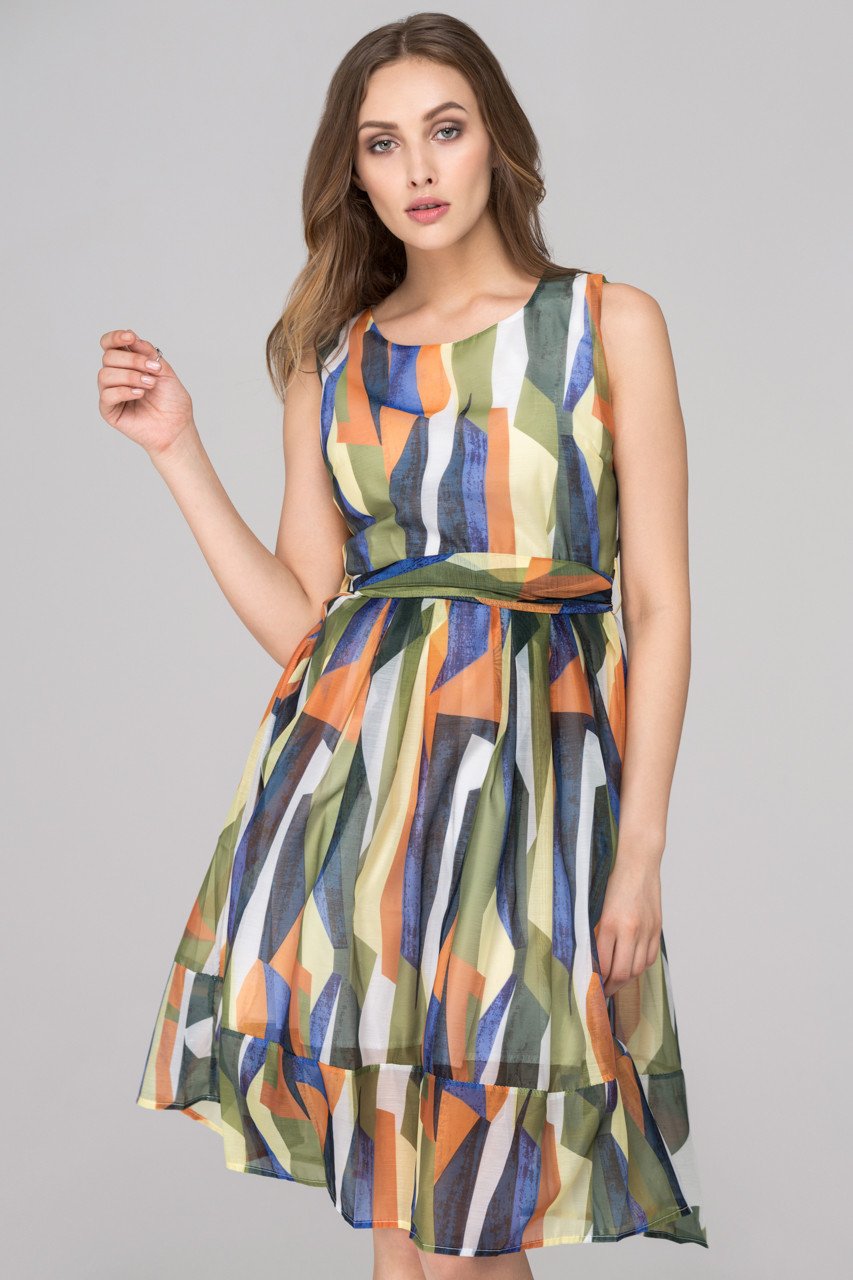 Mosaic Sheer Midi Dress - ownthelooks-Development