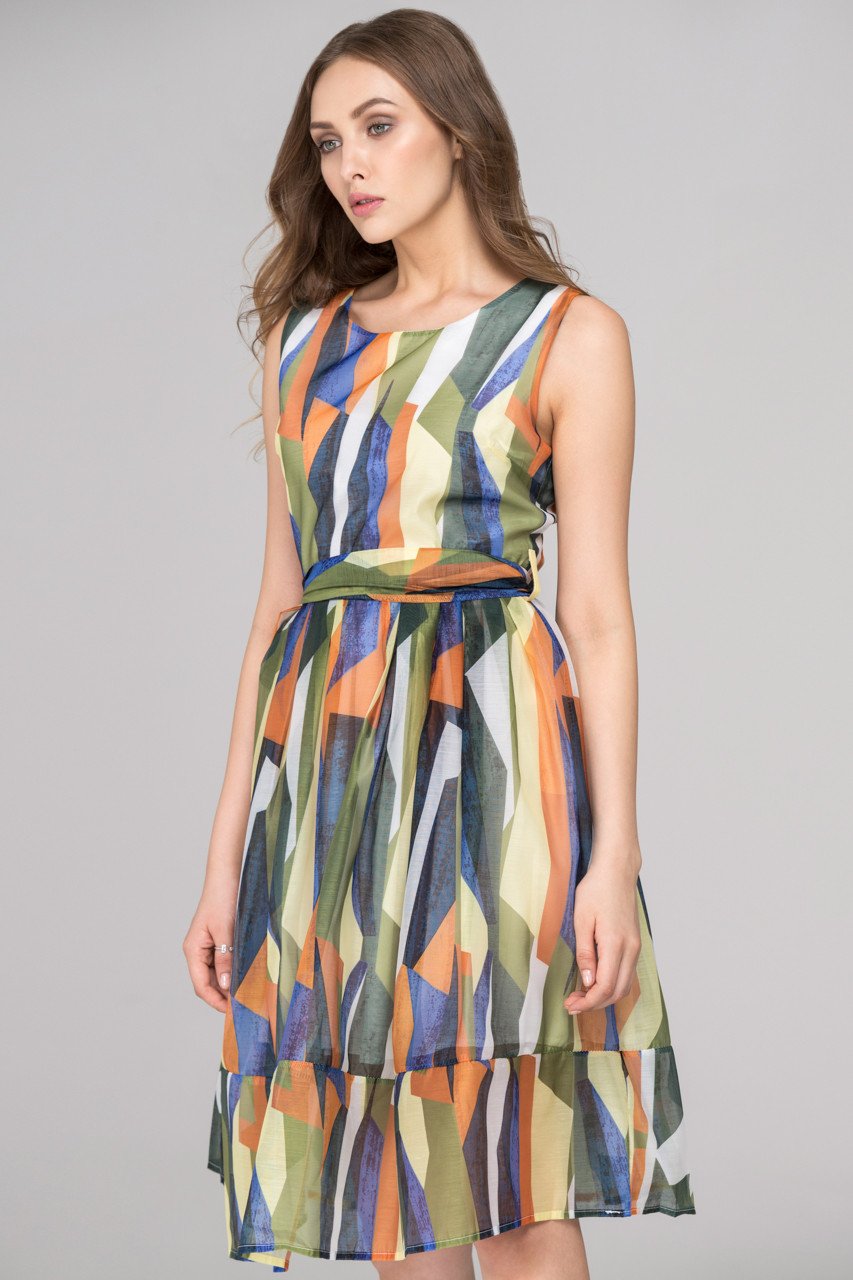 Mosaic Sheer Midi Dress - ownthelooks-Development