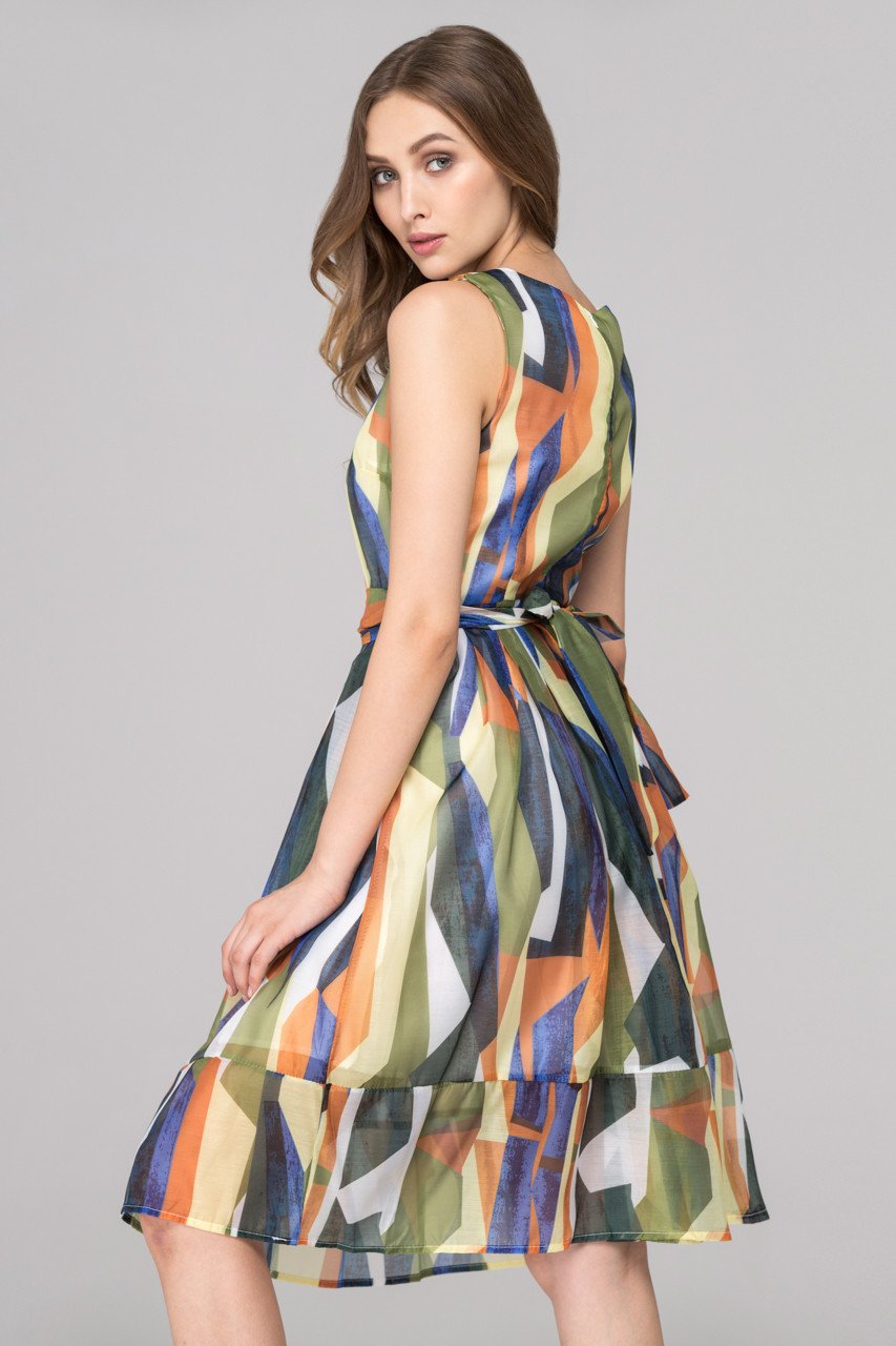 Mosaic Sheer Midi Dress - ownthelooks-Development