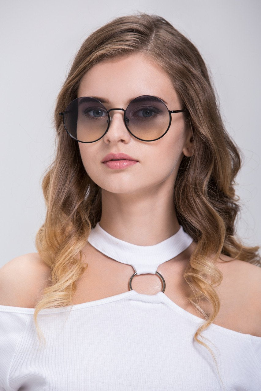 Round Half Rim Sunglasses - ownthelooks-Development