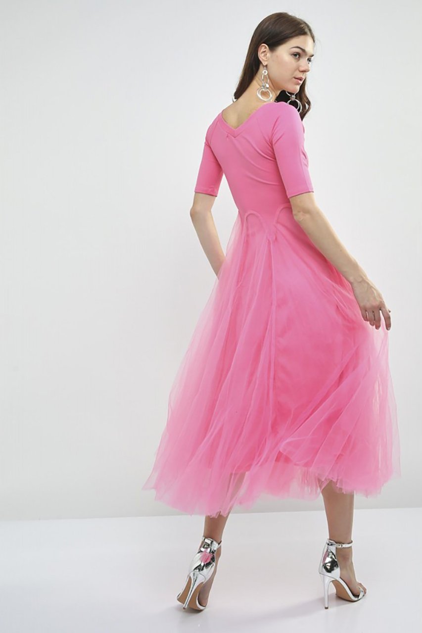 Pink Ballerina Midi Dress - ownthelooks-Development