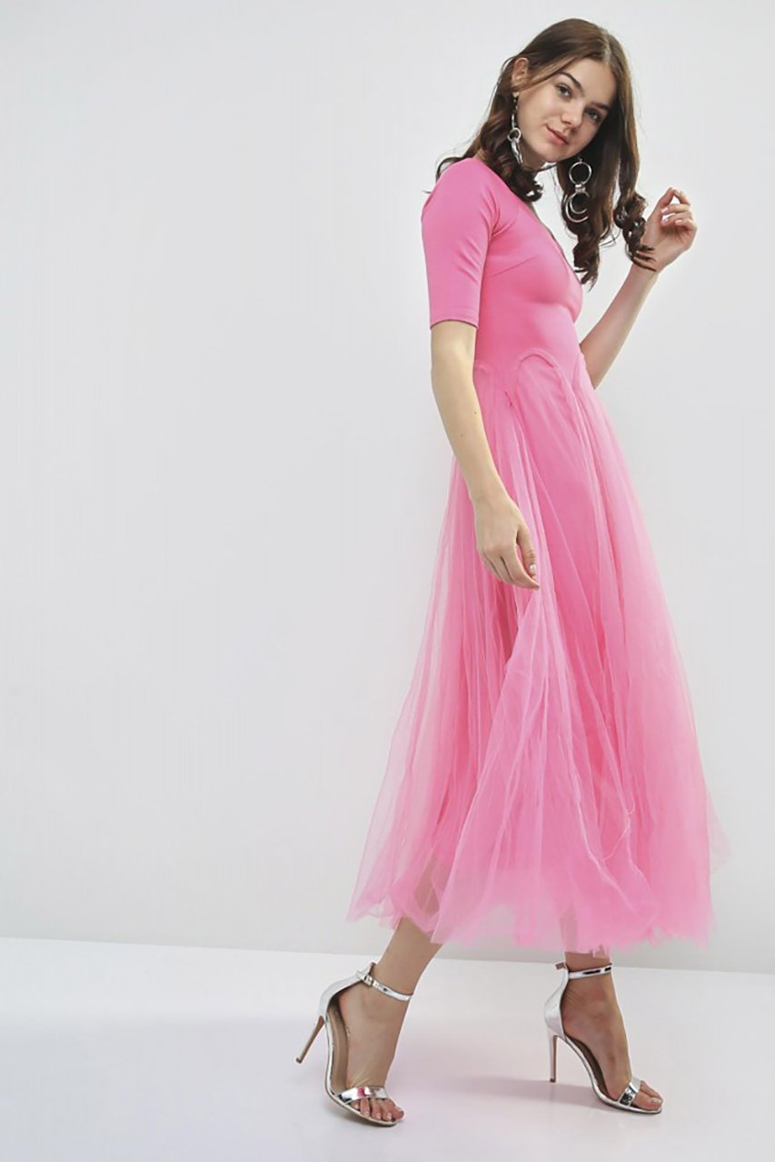 Pink Ballerina Midi Dress - ownthelooks-Development