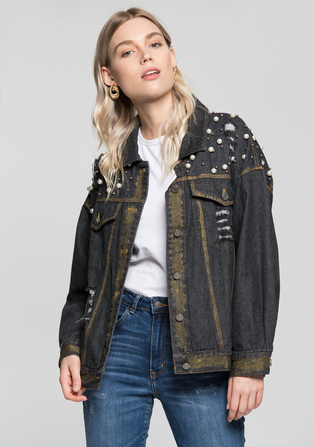Black Pearl Denim Jacket - ownthelooks-Development