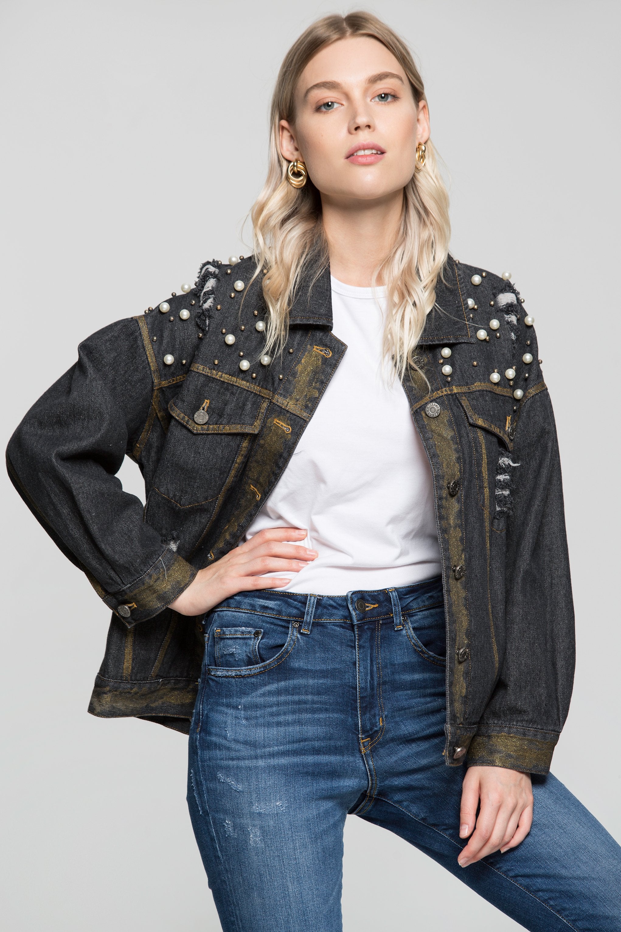 Black Pearl Denim Jacket - ownthelooks-Development
