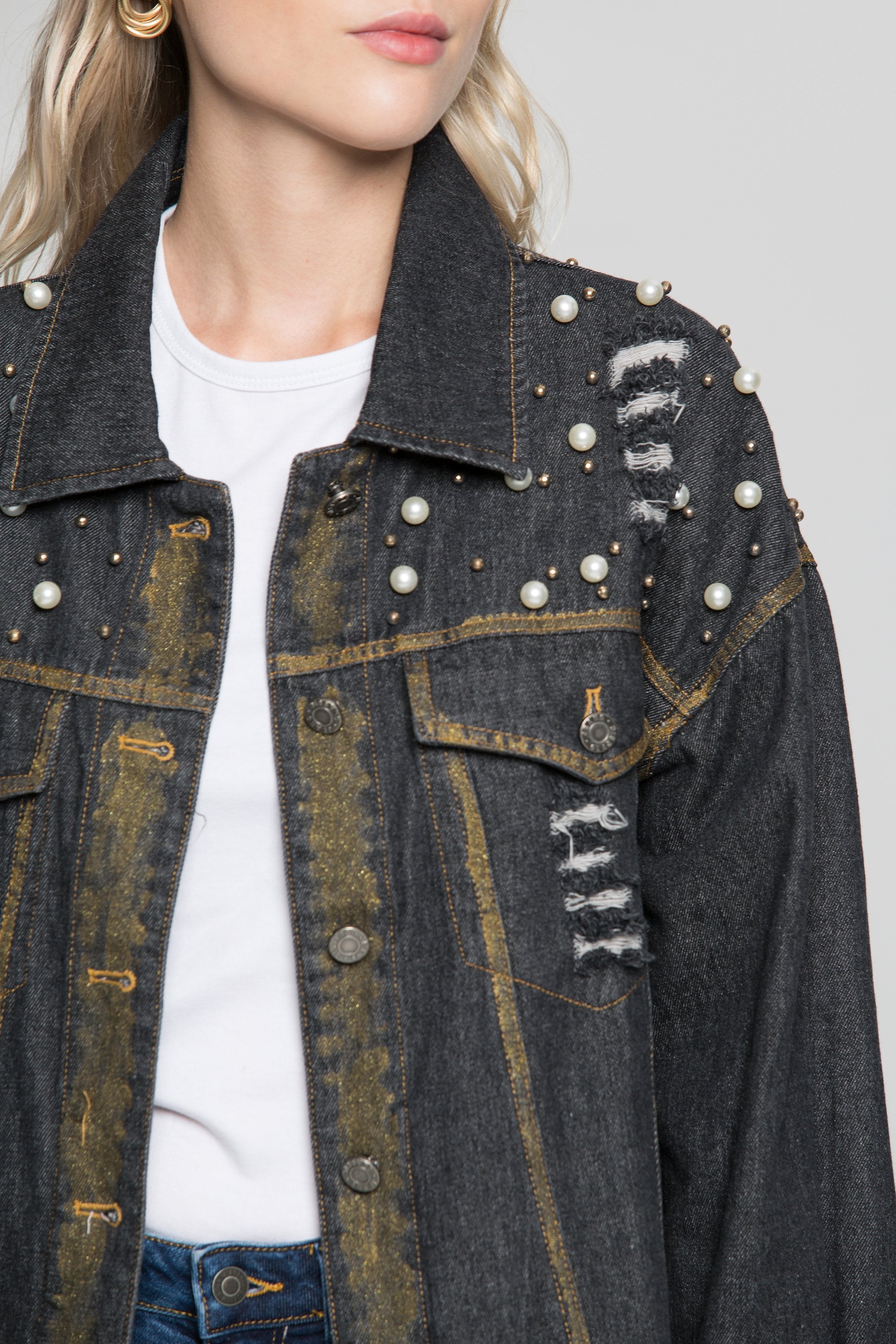Black Pearl Denim Jacket - ownthelooks-Development