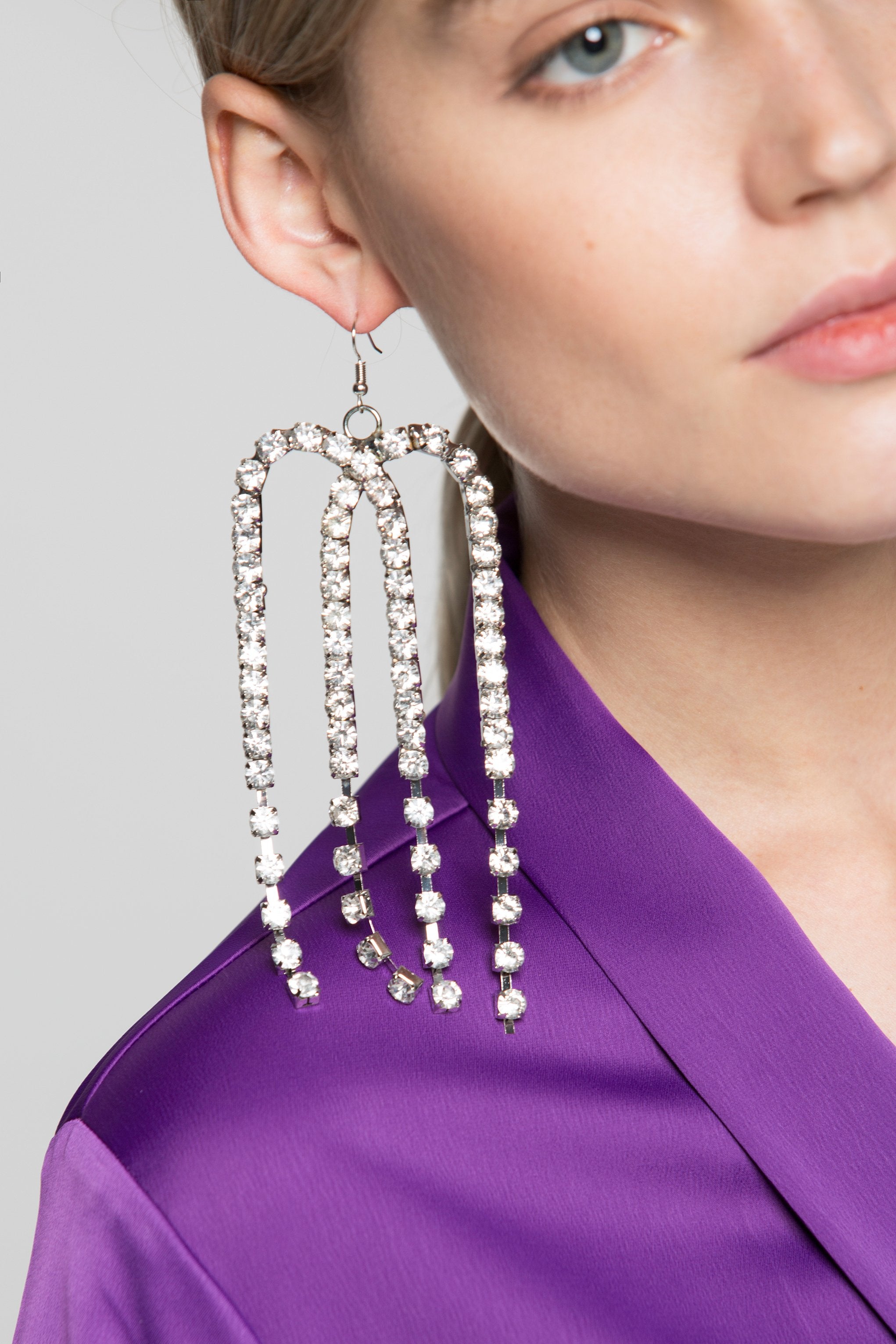Diamond Long Drop Earrings - ownthelooks-Development