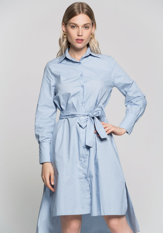 Powder Blue Shirt Dress - ownthelooks-Development