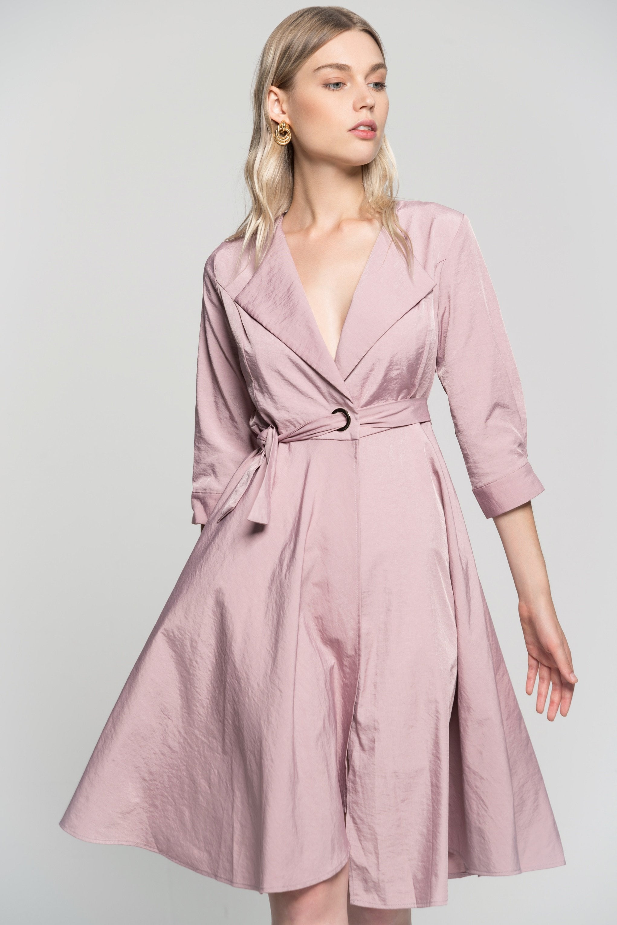 Rouge V-Neck Ruffled Dress - ownthelooks-Development