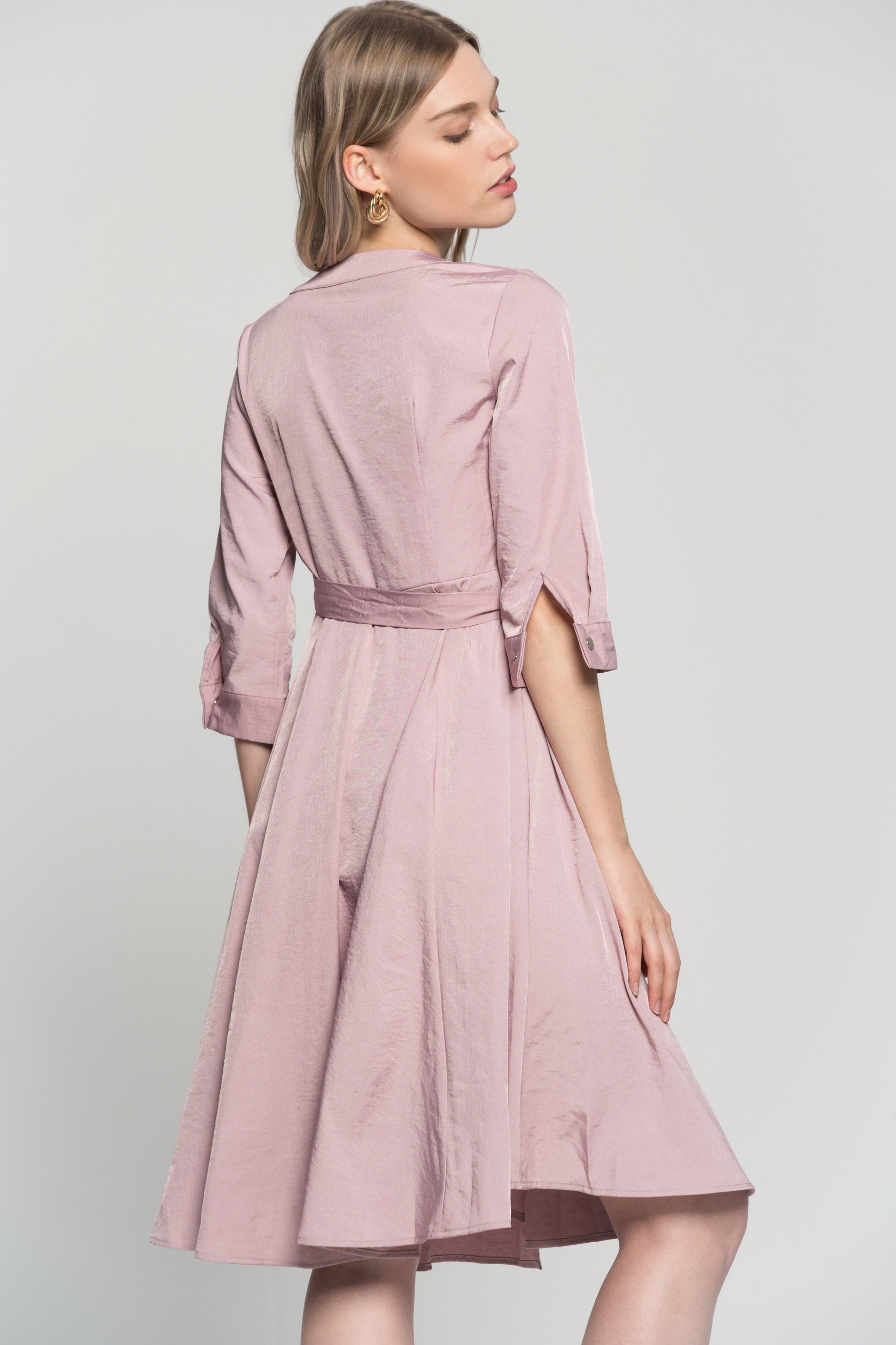 Rouge V-Neck Ruffled Dress - ownthelooks-Development