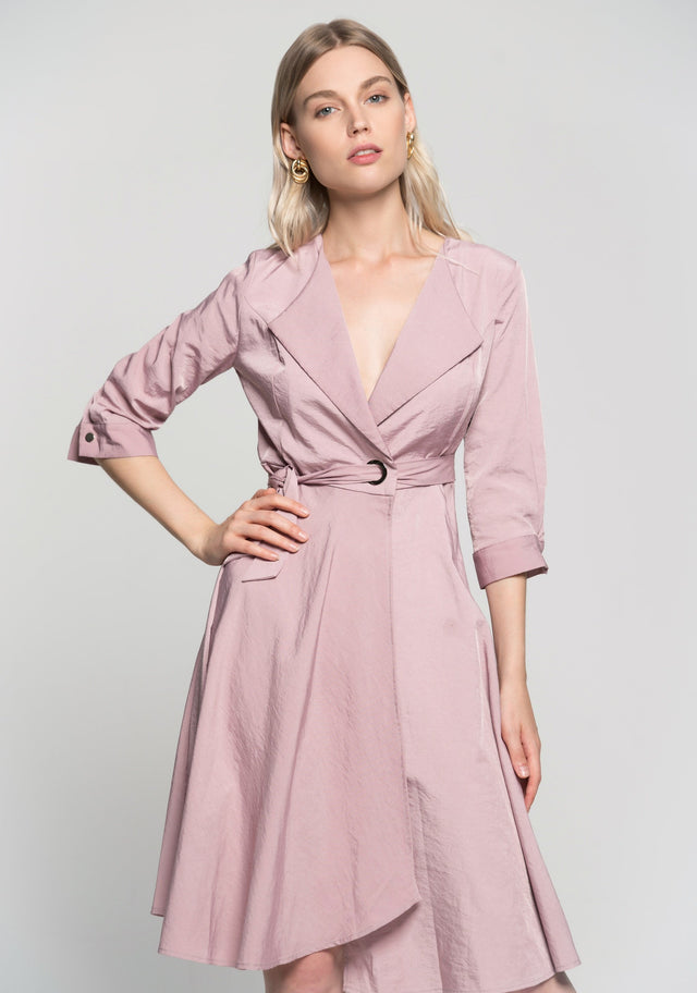 Rouge V-Neck Ruffled Dress - ownthelooks-Development